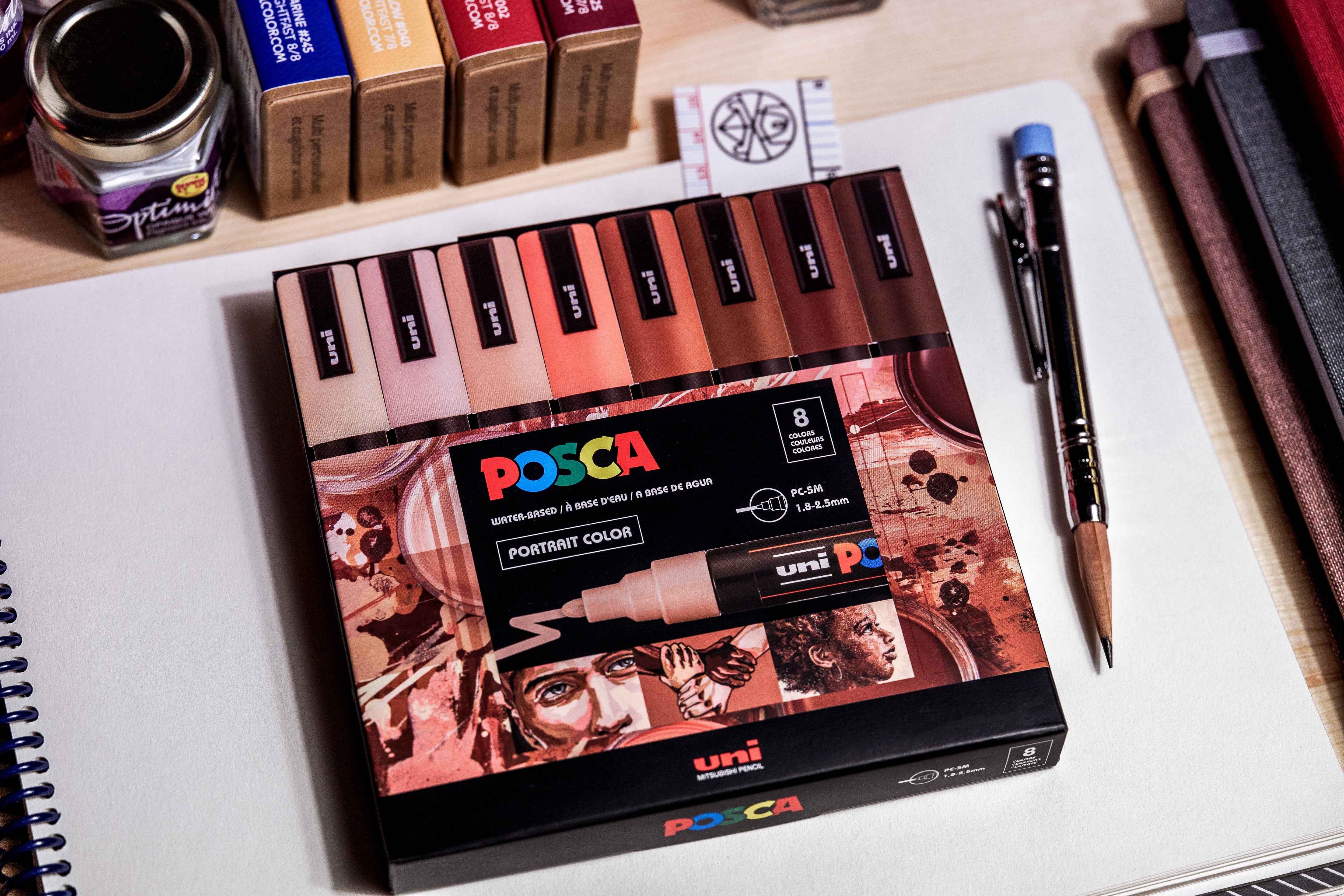 Uni POSCA Paint Markers, Portrait Colors Set (PC-5M)