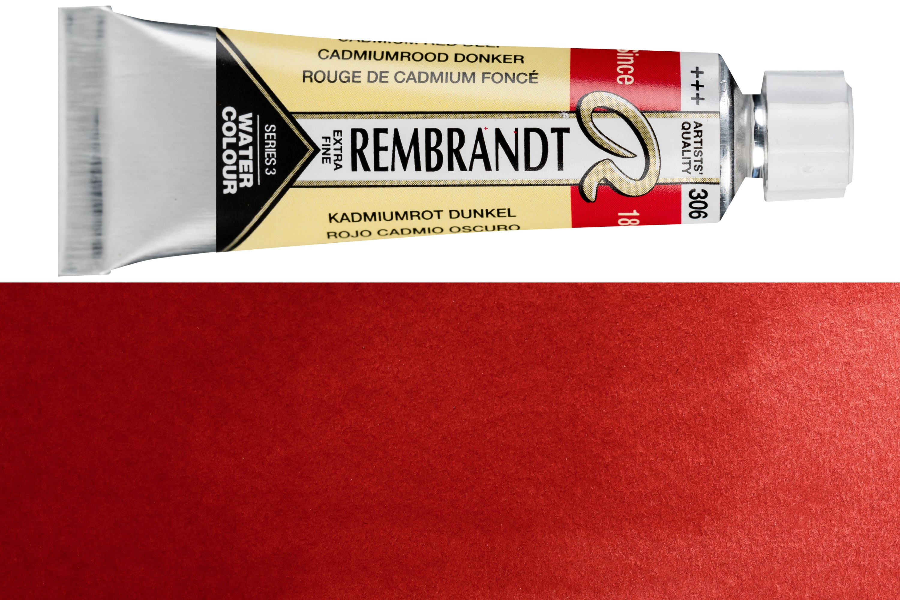 Rembrandt Watercolor, 10 mL, #306 Cadmium Red Deep