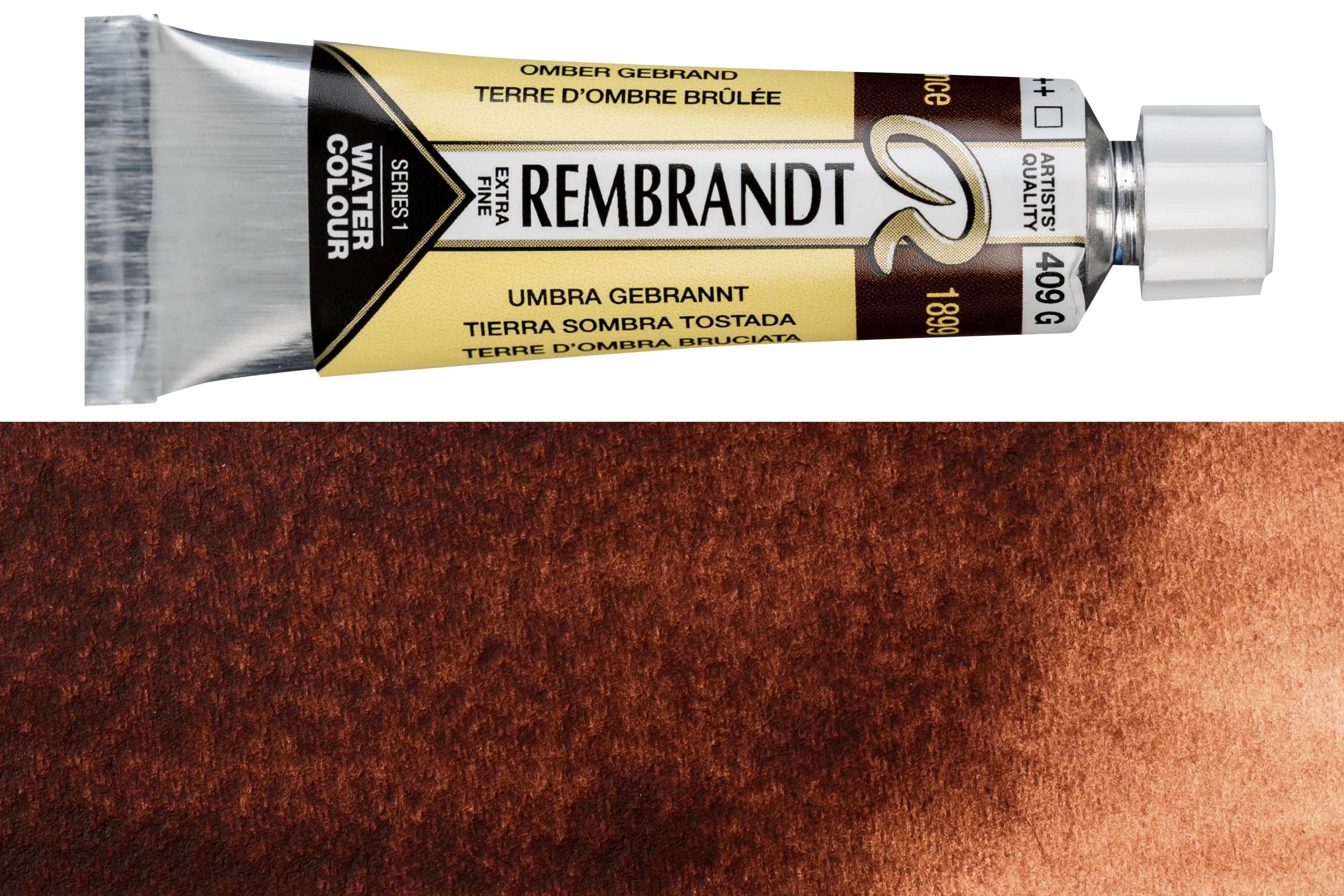 Rembrandt Watercolor, 10 mL, #409 Burnt Umber