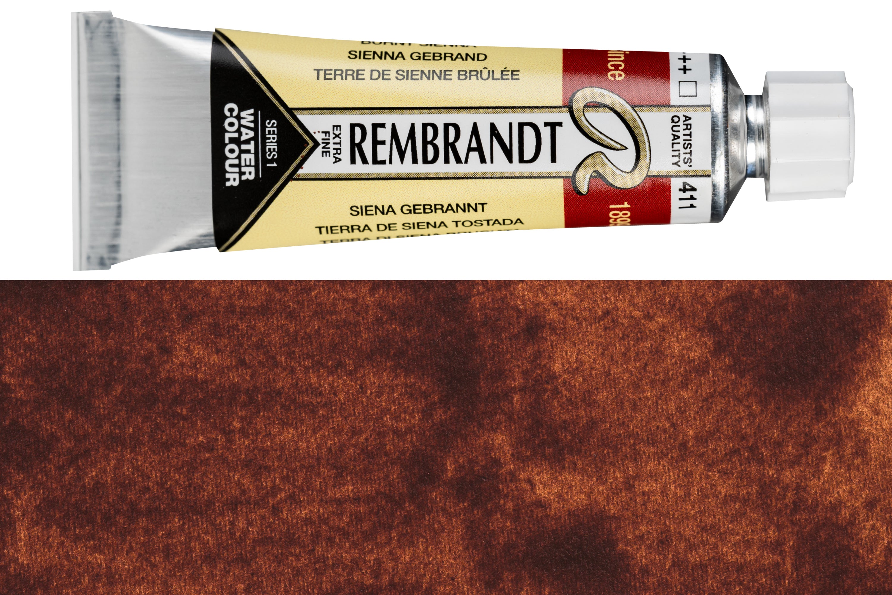 Rembrandt Watercolor, 10 mL, #411 Burnt Sienna