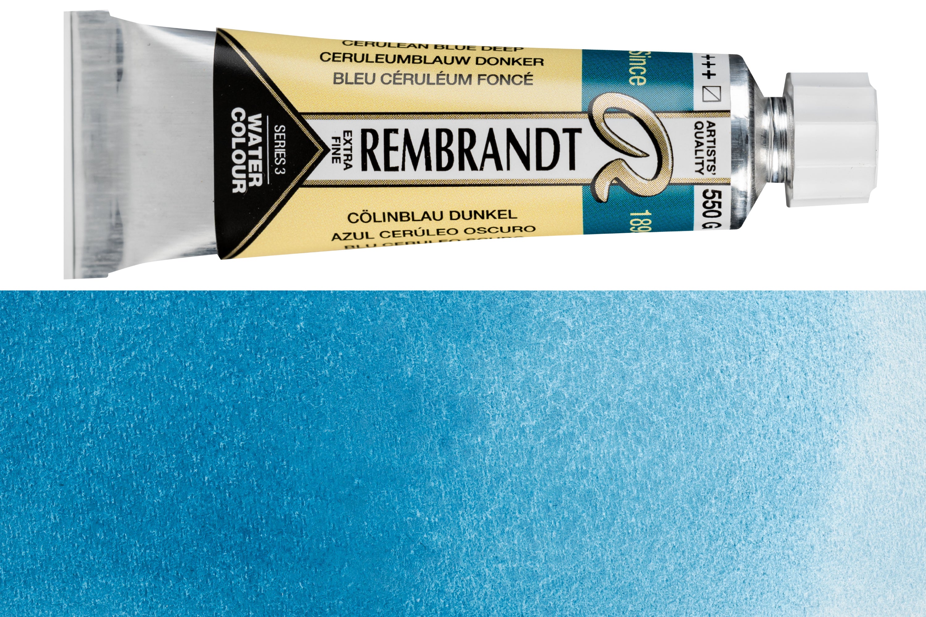 Rembrandt Watercolor, 10 mL, #550 Cerulean Blue Deep