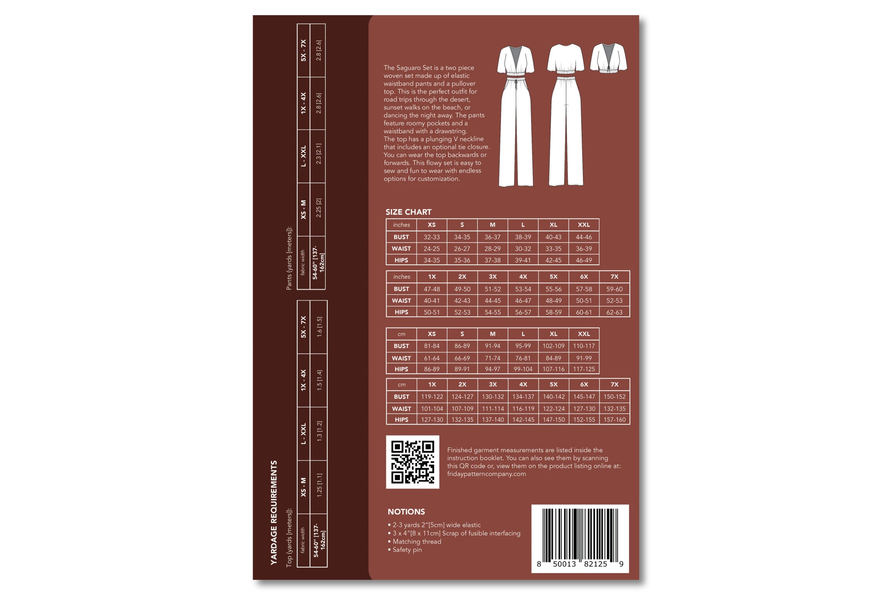 Saguaro Set Sewing Pattern