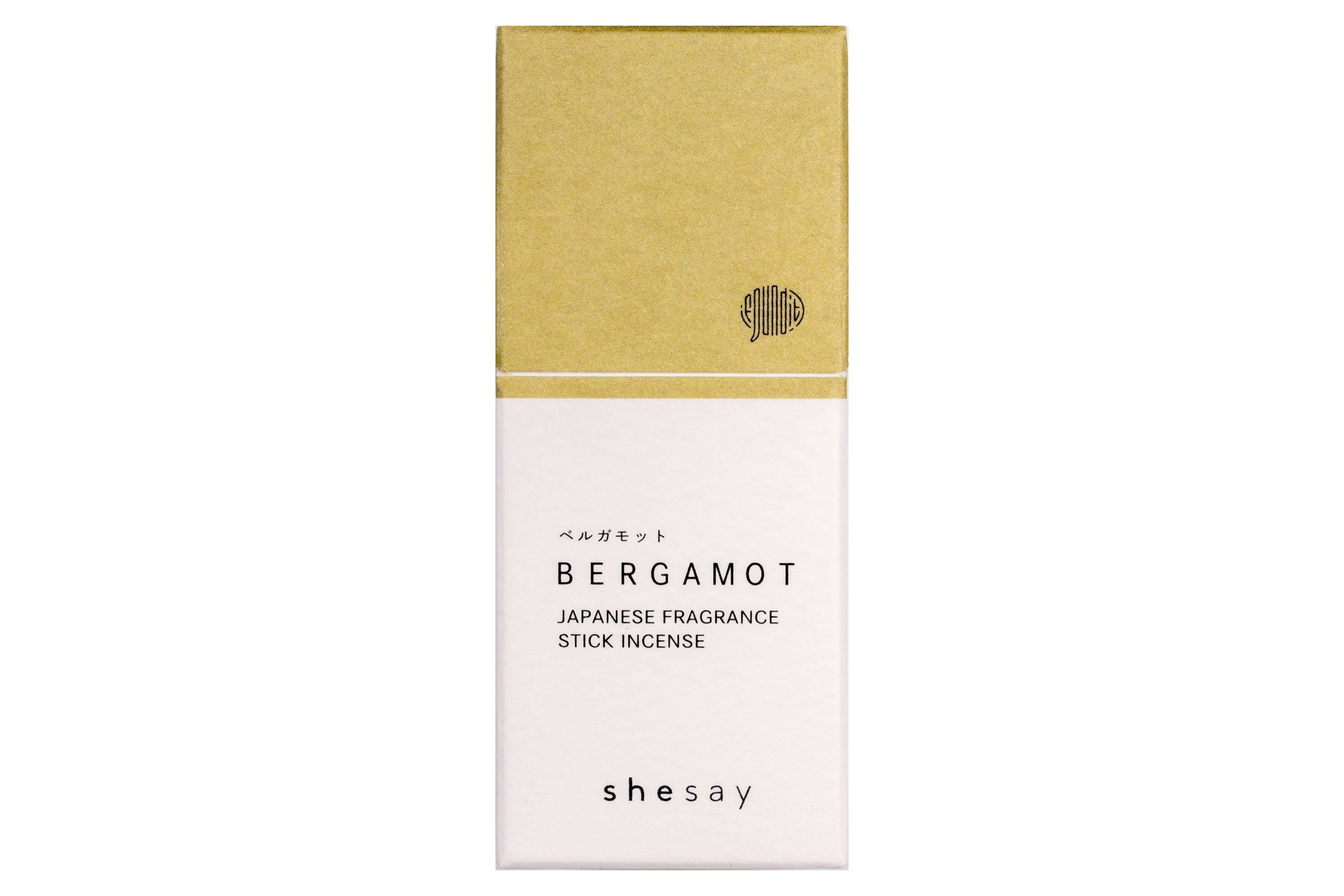 Half-Size Japanese Incense with Brass Base, Bergamot