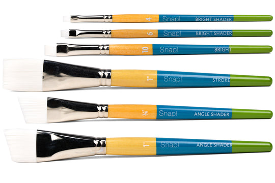 Snap Acrylic Brushes, Short Handle (Series 9850)