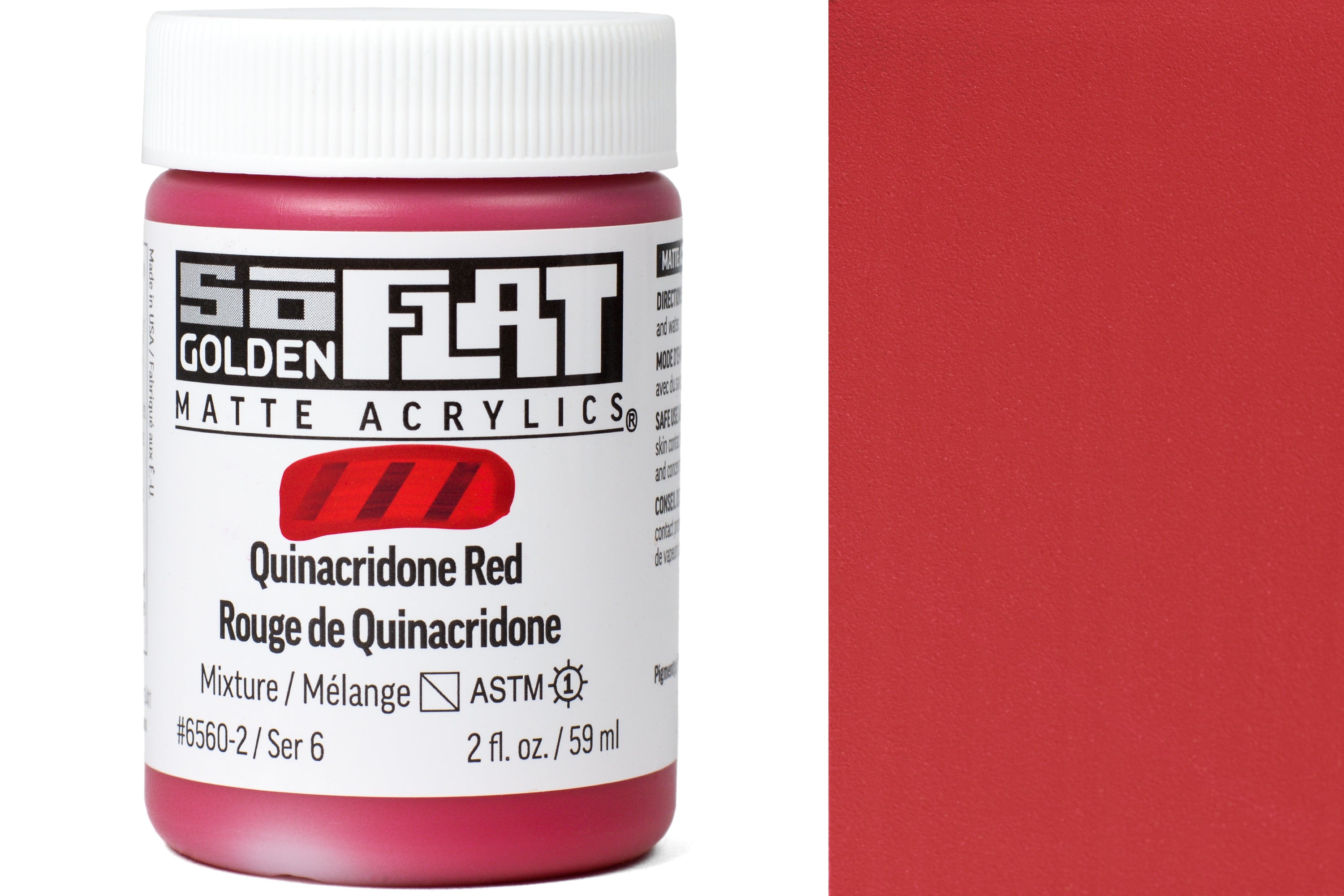 Golden SoFlat Matte Acrylics, Quinacridone Red