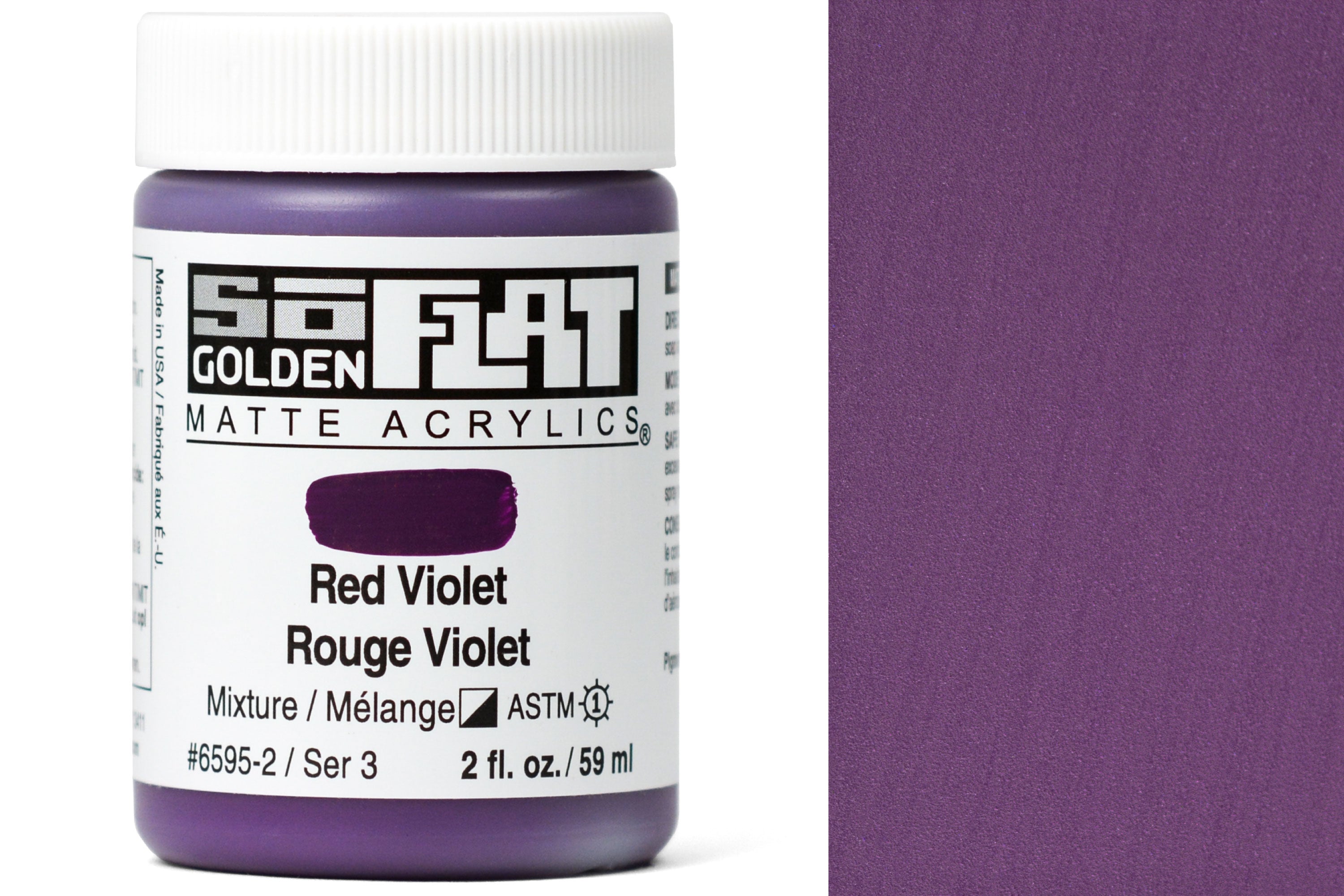 Golden SoFlat Matte Acrylics, Red Violet
