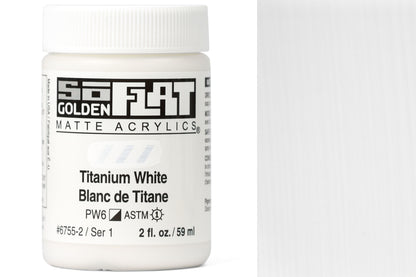Golden SoFlat Matte Acrylics, Titanium White