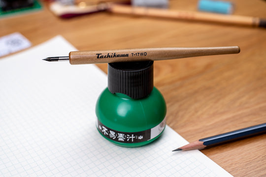 Tachikawa T-17 Tube Nib Holder, Natural Wood