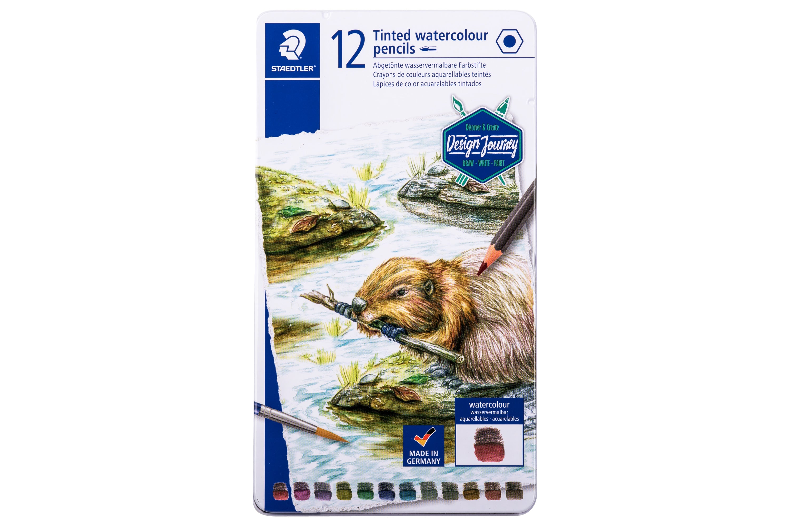 Tinted Graphite Pencils, Set of 12