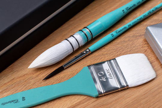 Tintoretto ⨉ Felice Feltracco Aquamarine Watercolor Brush Set