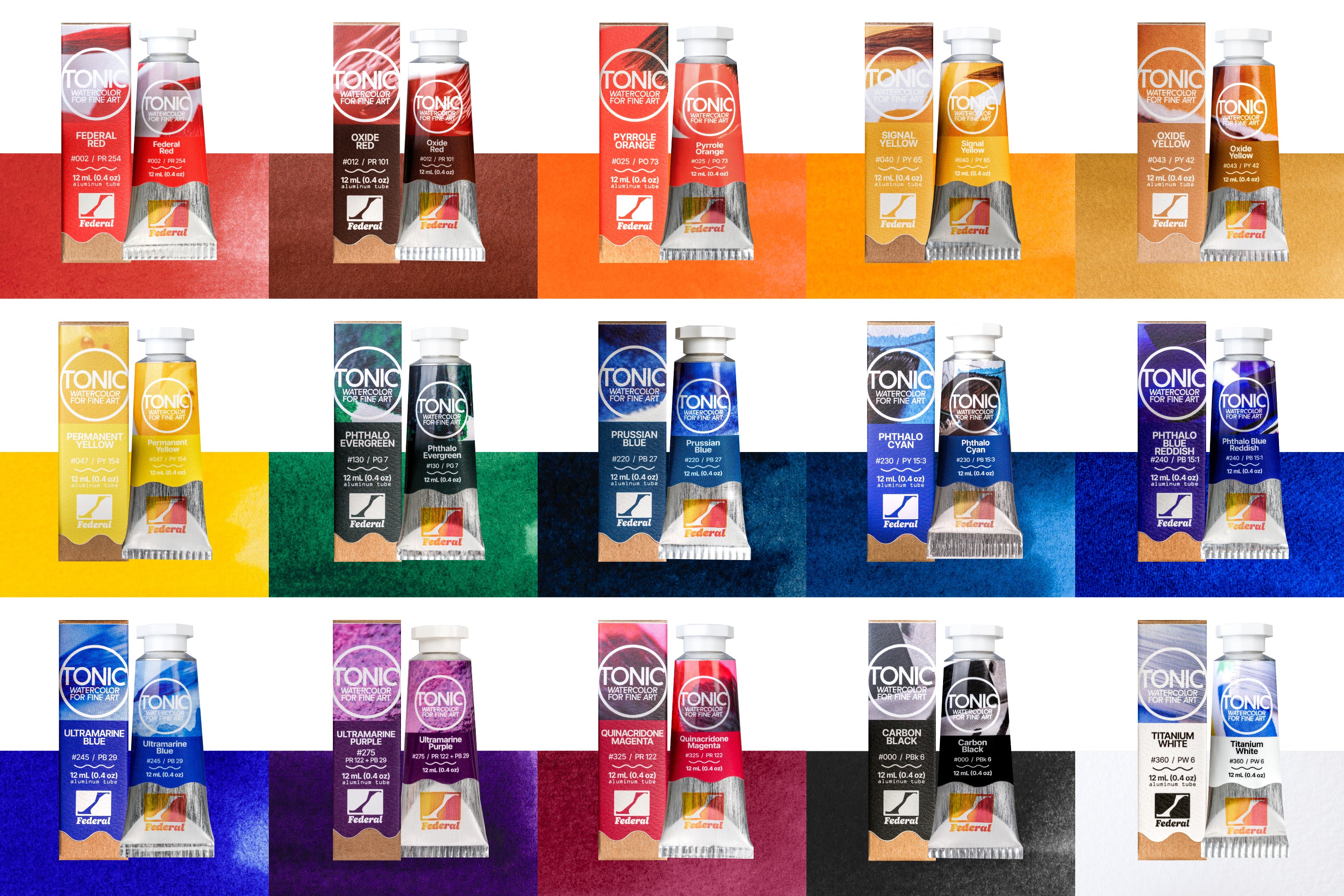 Tonic Watercolor, 12 mL Tubes, Complete Set of 15