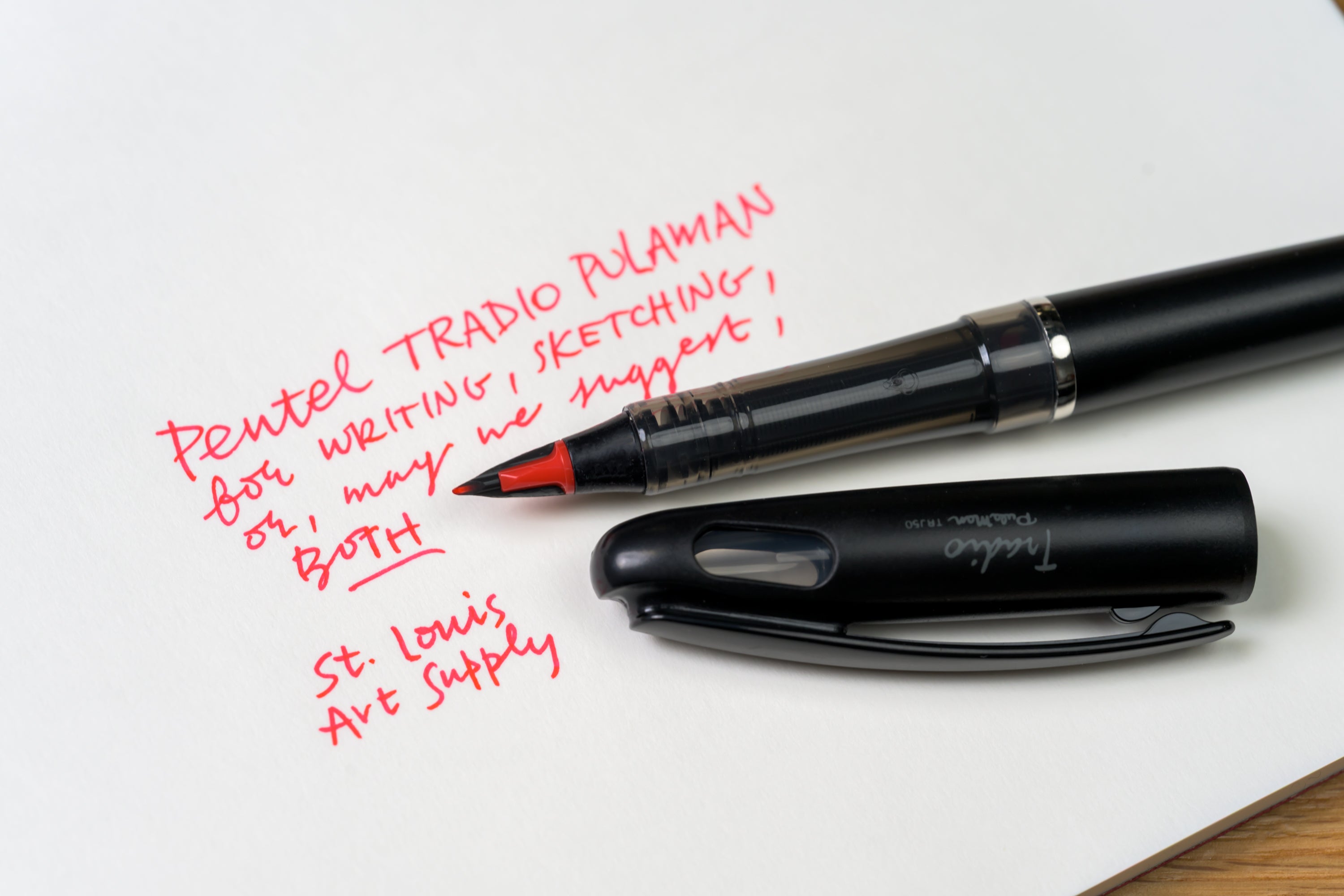 Tradio Pulaman Plastic Fountain Pen, Red