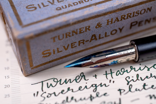 Turner & Harrison #224 Silver-Plated Bank Pen (Vintage)