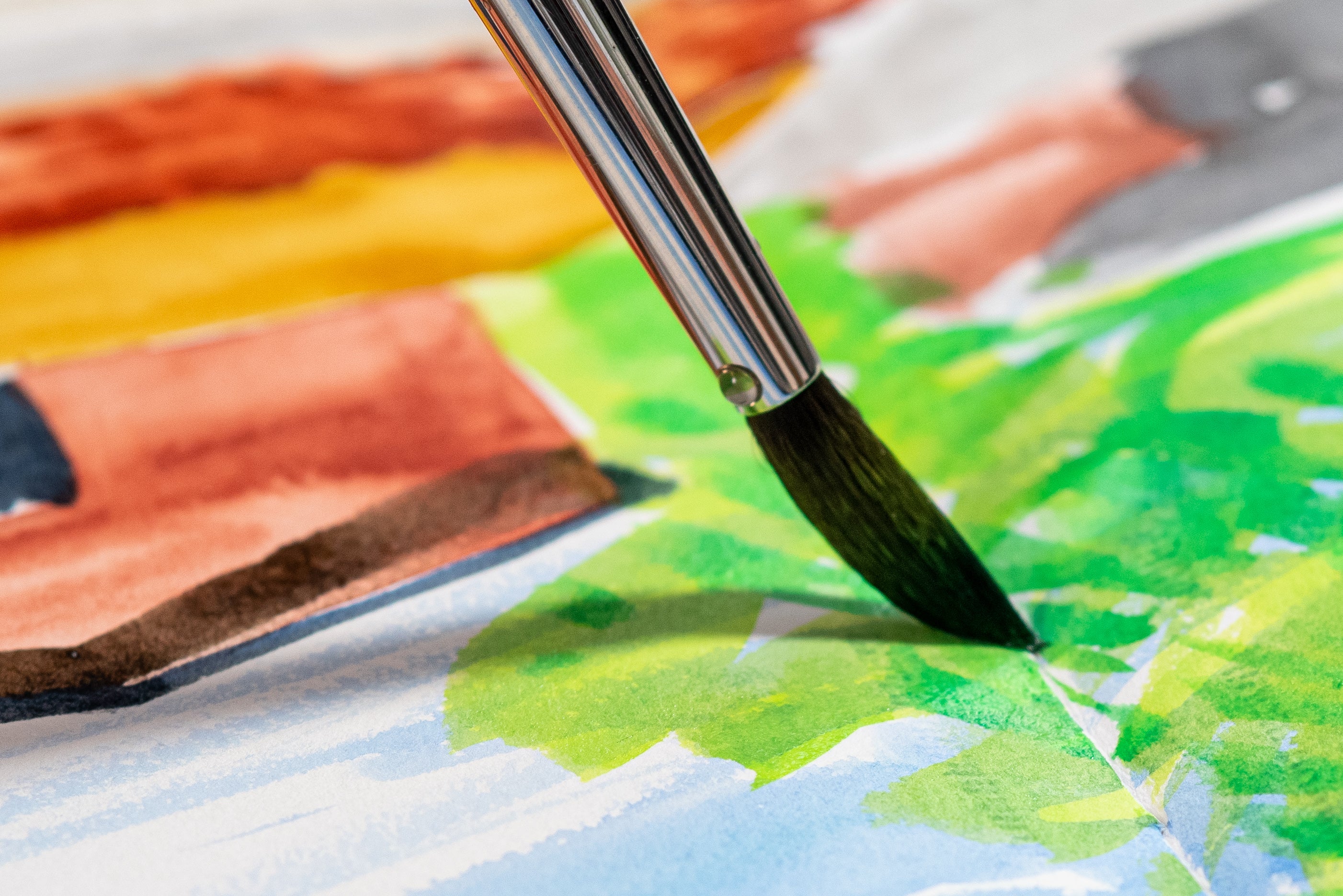 Schmincke - Horadam Watercolor Half Pan, #654 Gold Brown - St. Louis Art Supply