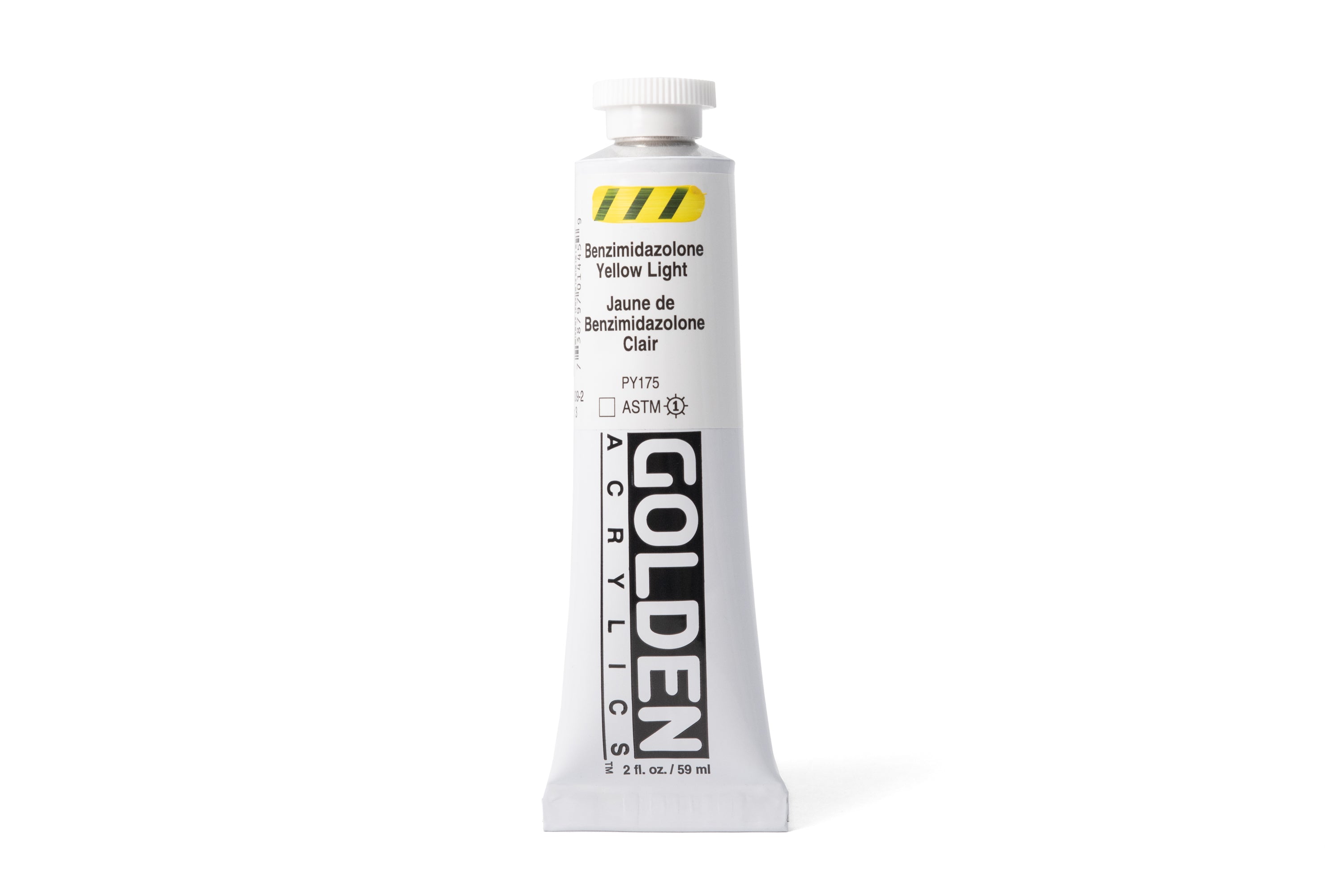 Golden Heavy Body Acrylics, Benzimidazolone Yellow Light, 2 oz. Tube