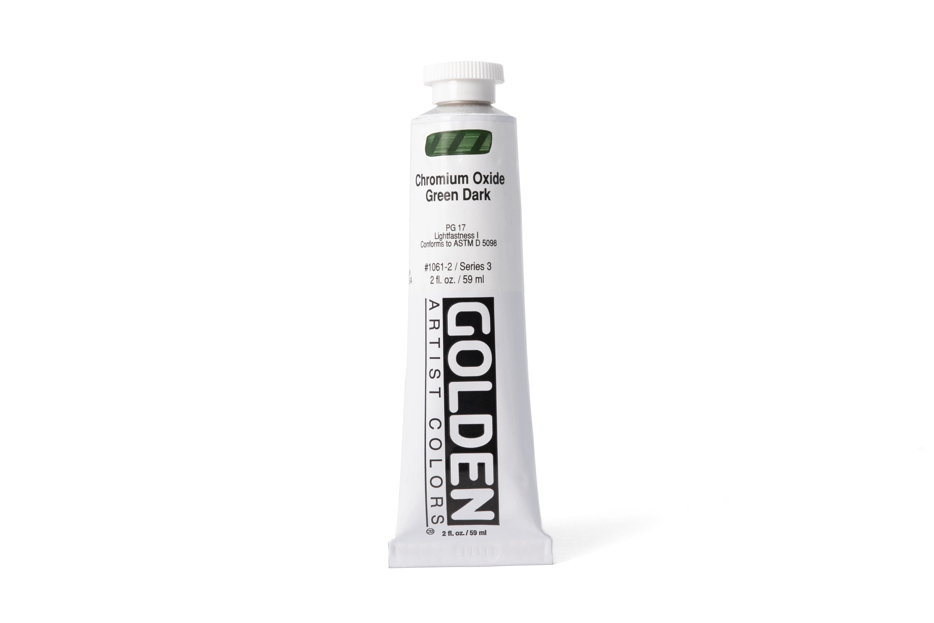 Golden Heavy Body Acrylics, Chromium Oxide Green Dark, 2 oz. Tube