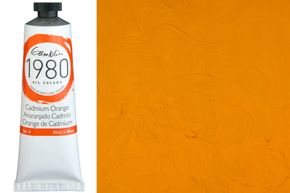 Gamblin 1980 Oil Colors, 37 mL, Cadmium Orange