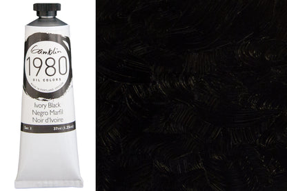 Gamblin 1980 Oil Colors, Ivory Black
