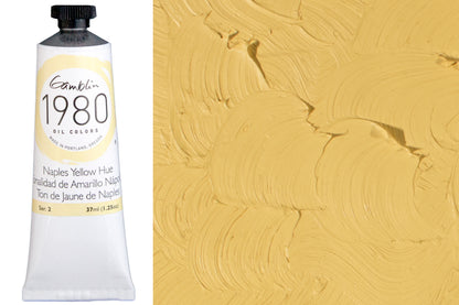 Gamblin 1980 Oil Colors, 37 mL, Naples Yellow Hue