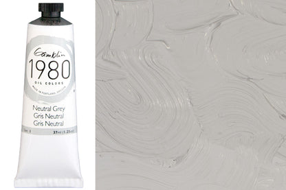 Gamblin 1980 Oil Colors, 37 mL, Neutral Grey