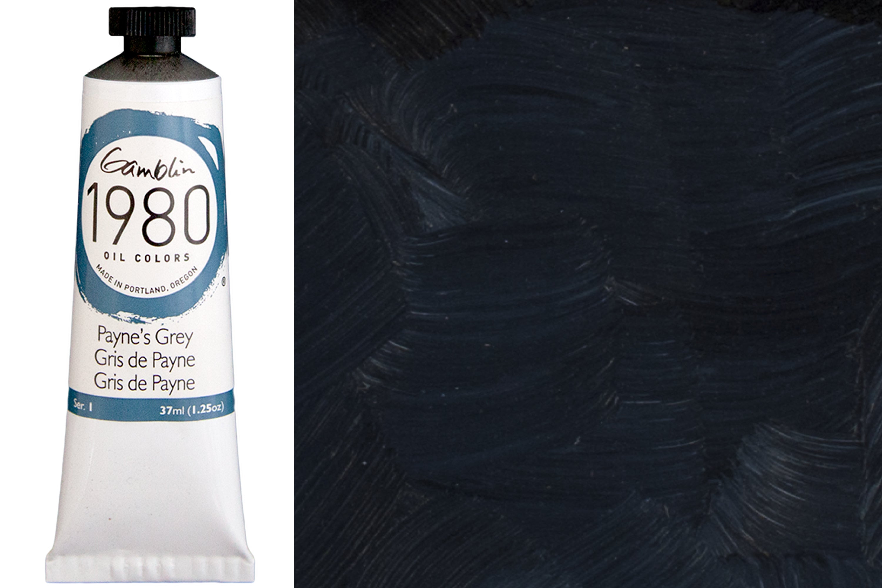 Gamblin 1980 Oil Colors, 37 mL, Payne's Grey