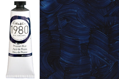 Gamblin 1980 Oil Colors, 37 mL, Prussian Blue
