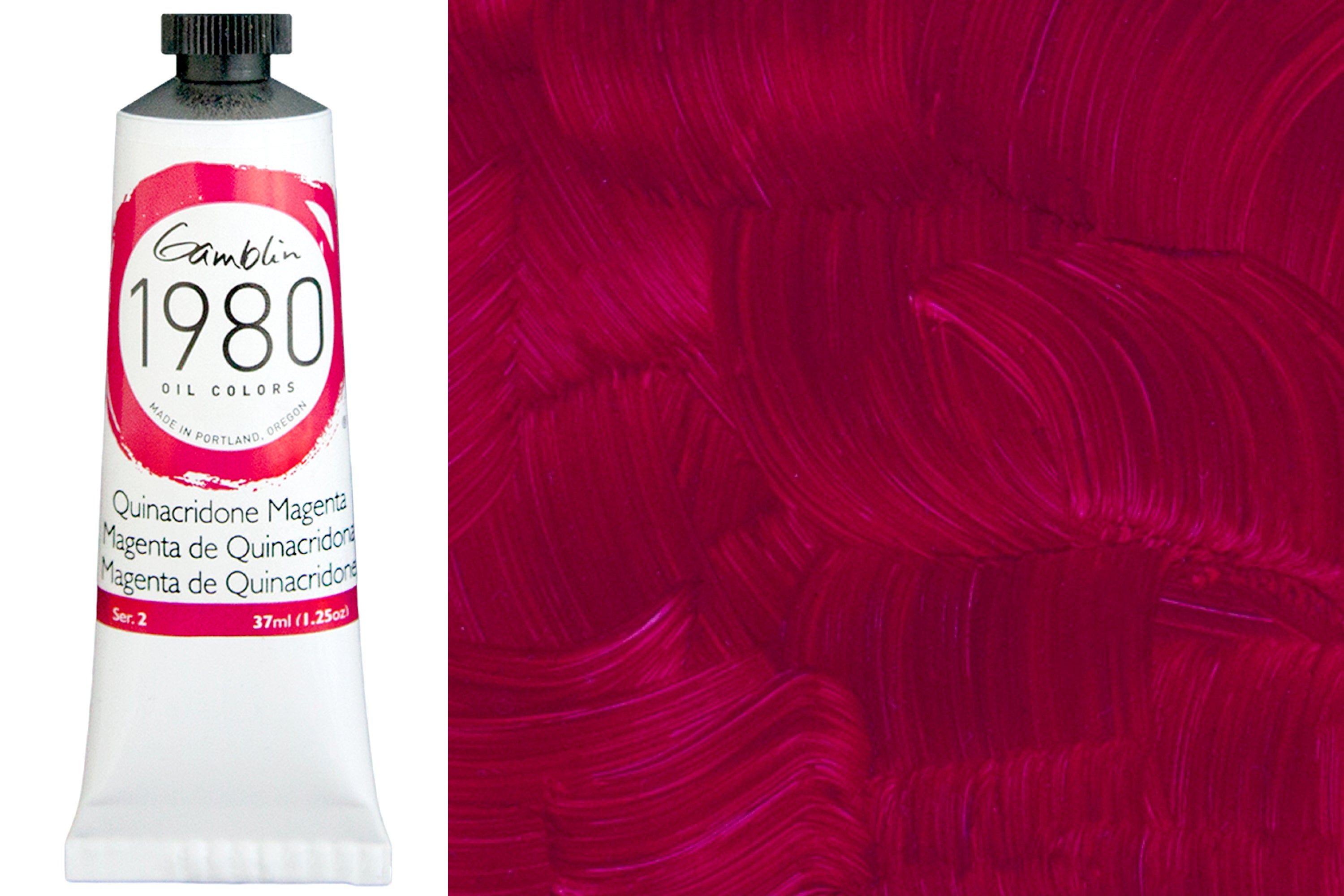 Gamblin 1980 Oil Colors, 37 mL, Quinacridone Magenta