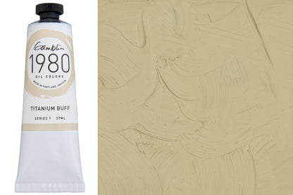 Gamblin 1980 Oil Colors, 37 mL, Titanium Buff