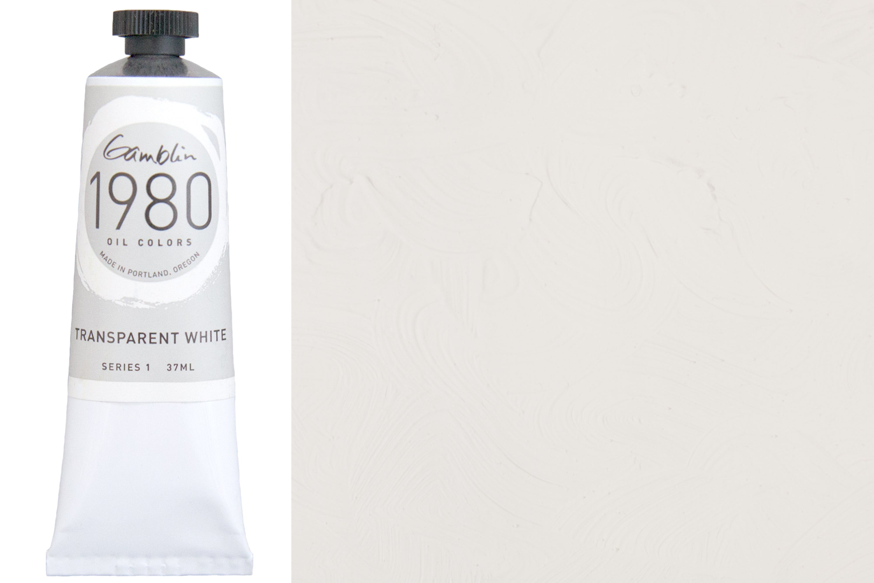 Gamblin 1980 Oil Colors, 37 mL, Transparent White