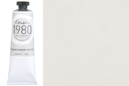 Gamblin 1980 Oil Colors, 37 mL, Transparent White