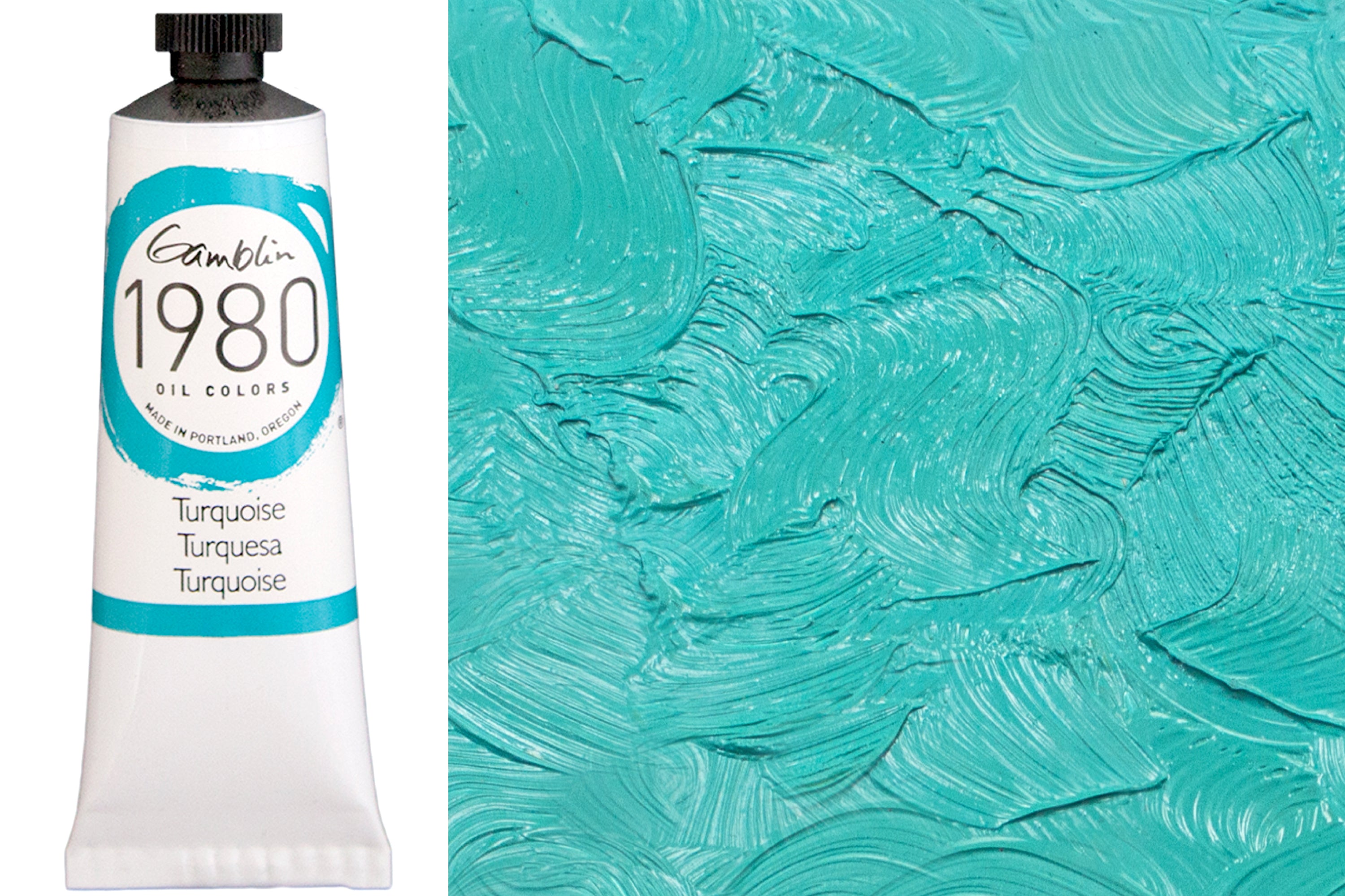 Gamblin 1980 Oil Colors, 37 mL, Turquoise