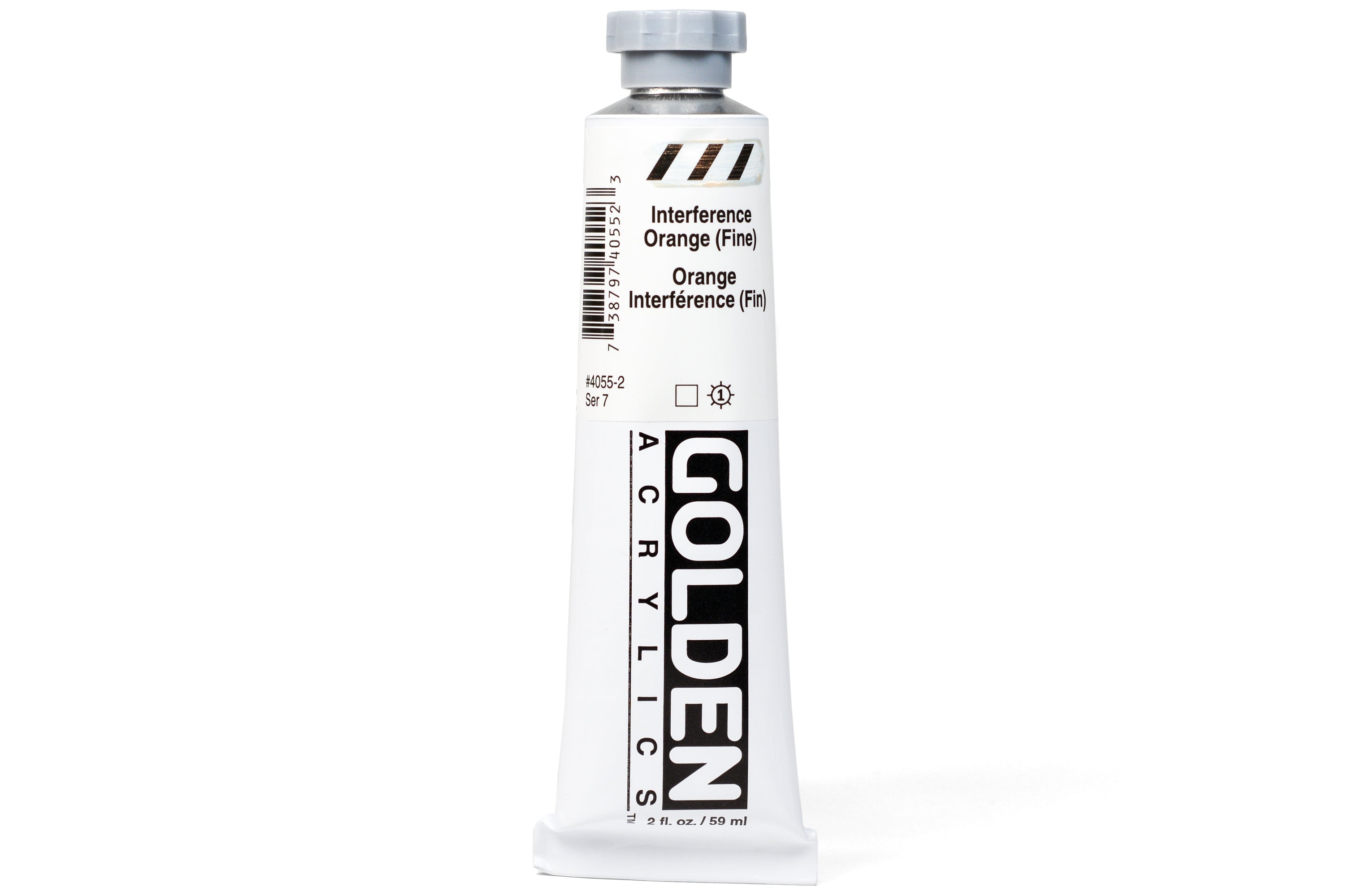 Golden Heavy Body Acrylics, Interference Orange (Fine), 2 oz. Tube