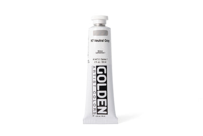Golden Heavy Body Acrylics, Neutral Gray N7, 2 oz. Tube