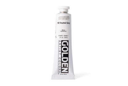 Golden Heavy Body Acrylics, Neutral Gray N8, 2 oz. Tube