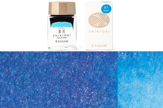 Sailor - Shikiori Fountain Pen Ink, 20 mL, #205 Souten (Azure Sky) - St. Louis Art Supply