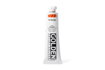 Golden Heavy Body Acrylics, Vat Orange, 2 oz. Tube