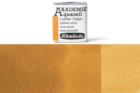 Schmincke - Akademie Watercolor Half Pan, #660 Yellow Ochre - St. Louis Art Supply