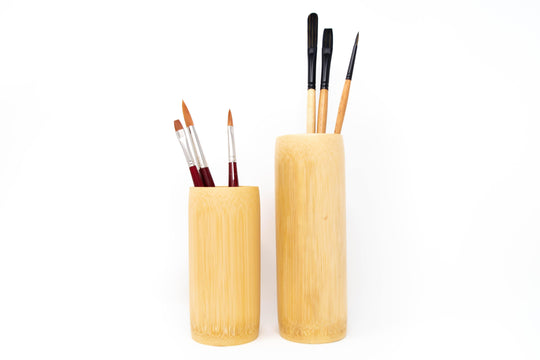 Bamboo brush vasesYasutomo