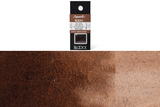 Blockx - Blockx Watercolor Half Pan, #148 Burnt Umber - St. Louis Art Supply