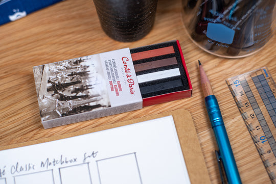 Conté Sketching Crayons, Matchbox Set of 4