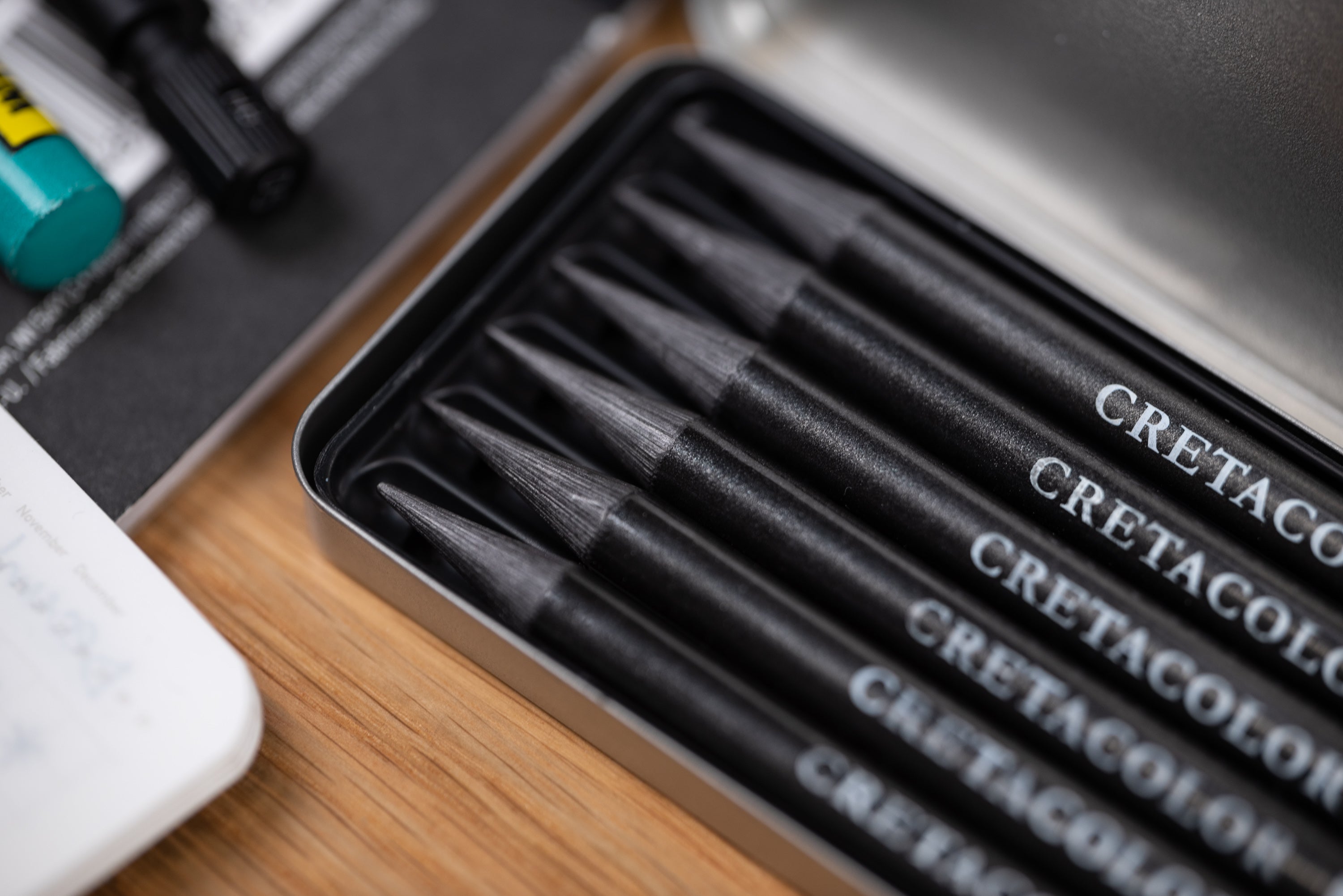 Monolith Woodless Graphite, Set of 6 with Eraser