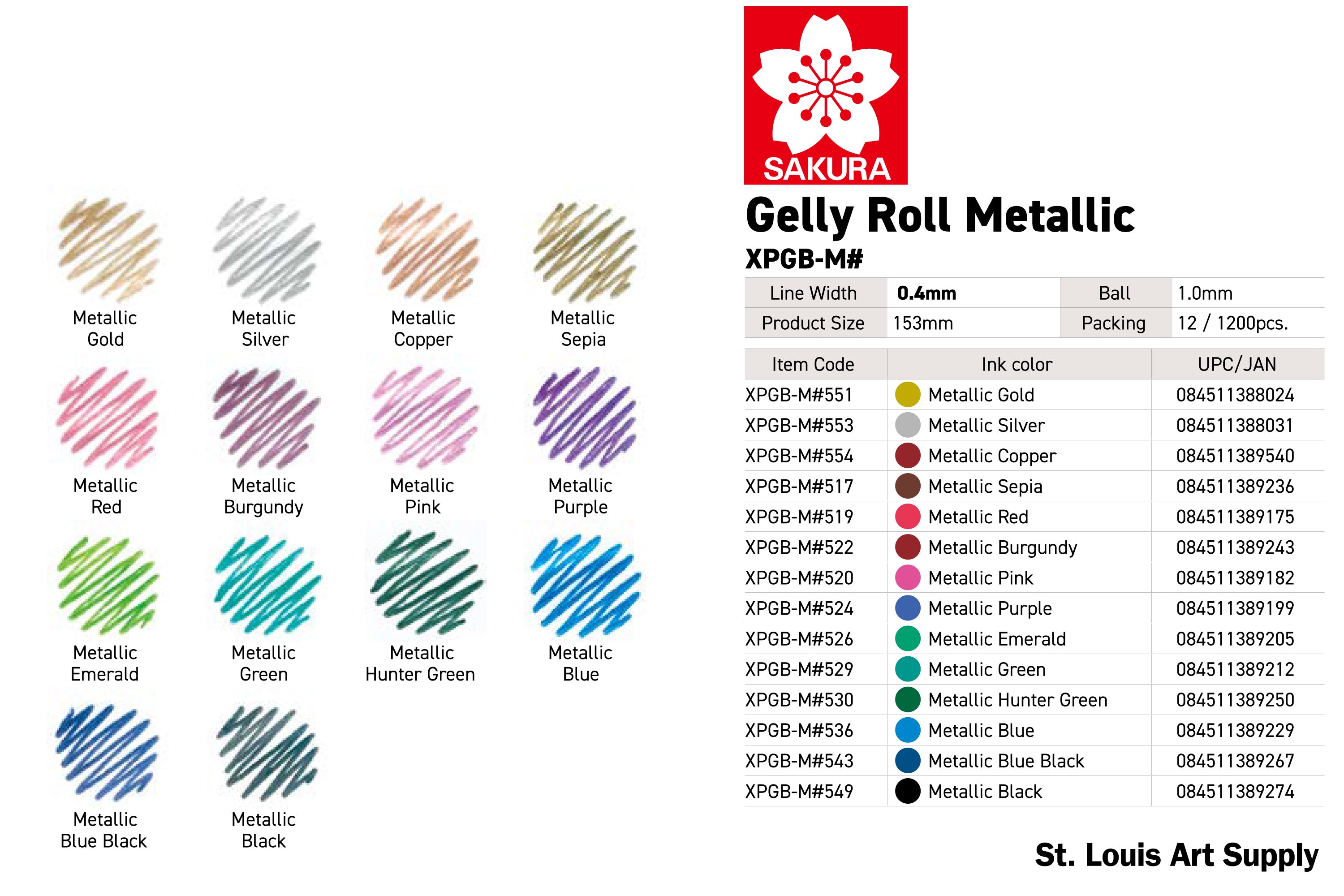 Gelly Roll Metallic Gel Pens