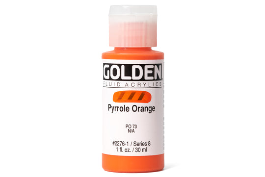 Golden - Golden Fluid Acrylics, Pyrrole Orange - St. Louis Art Supply