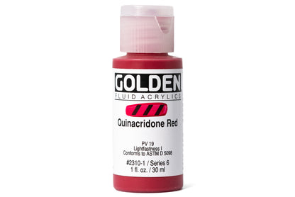 Golden - Golden Fluid Acrylics, Quinacridone Red - St. Louis Art Supply