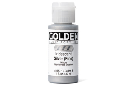 Golden - Golden Fluid Acrylics, Iridescent Silver (Fine) - St. Louis Art Supply