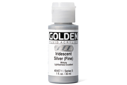 Golden - Golden Fluid Acrylics, Iridescent Silver (Fine) - St. Louis Art Supply