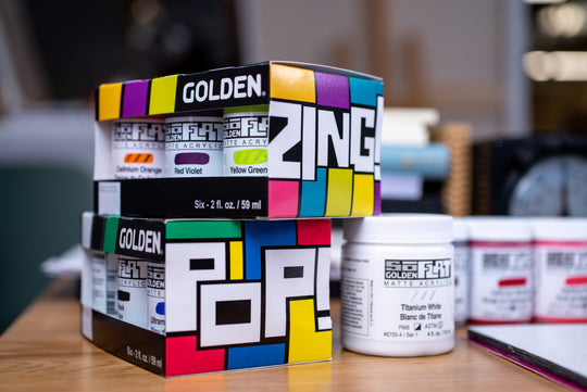 Golden SoFlat Matte Acrylics, Zing Set of 6