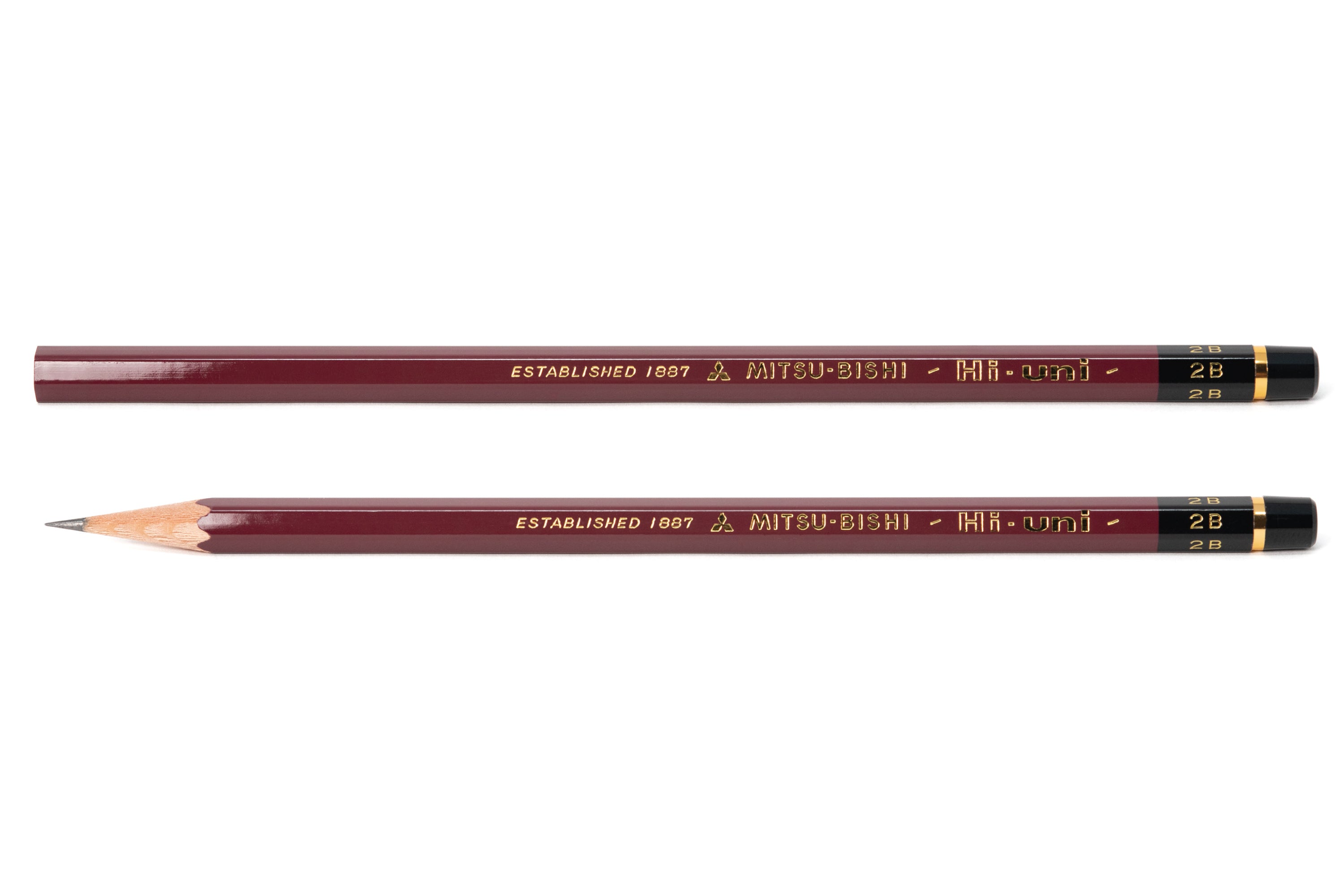 Mitsubishi Pencil Co. - Hi-Uni Pencil, 2B, Set of 12 - St. Louis Art Supply