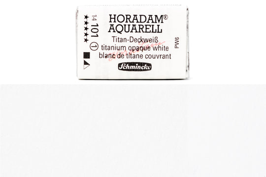 Schmincke - Horadam Watercolor Full Pan, #101 Titanium Opaque White - St. Louis Art Supply