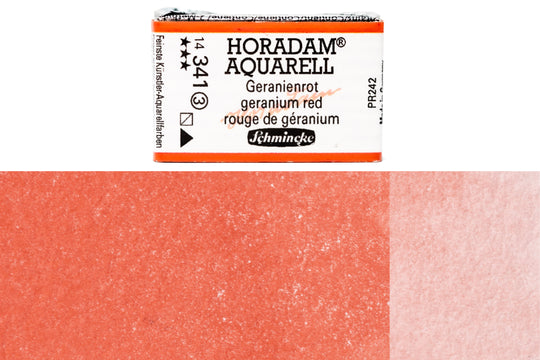 Schmincke - Horadam Watercolor Full Pan, #341 Geranium Red - St. Louis Art Supply